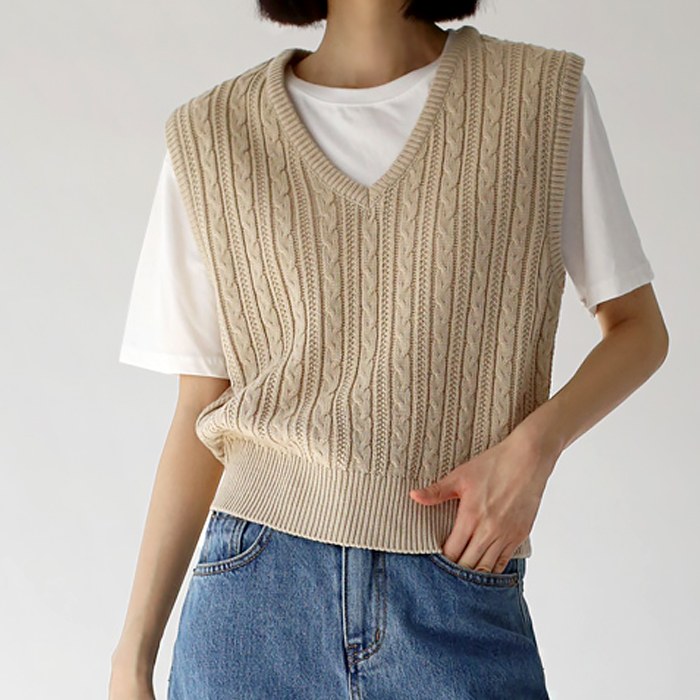 Wish Cable Knit Vest