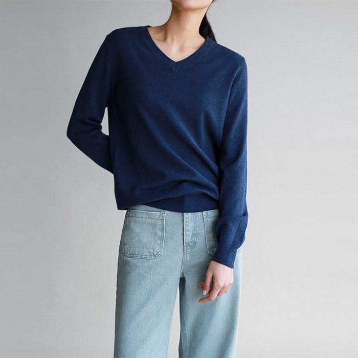 Soft Touch V-neck Knit Top