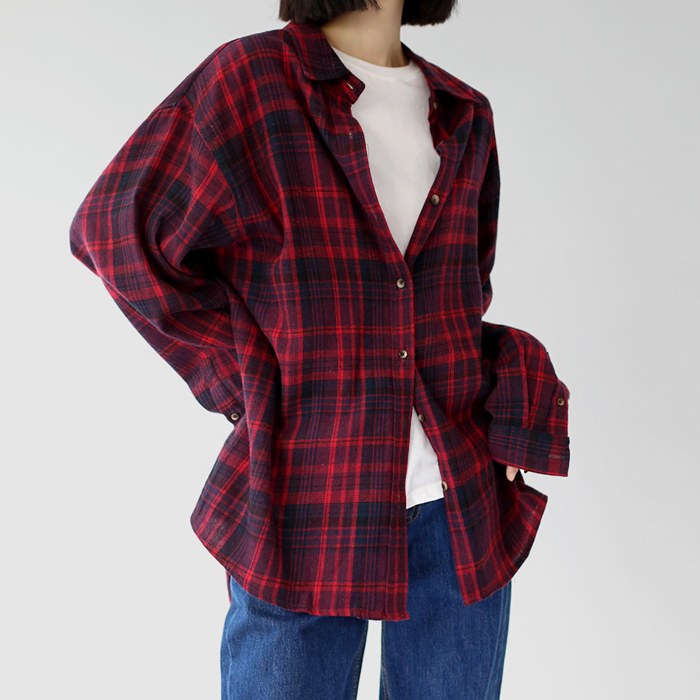 Overfit check shirt