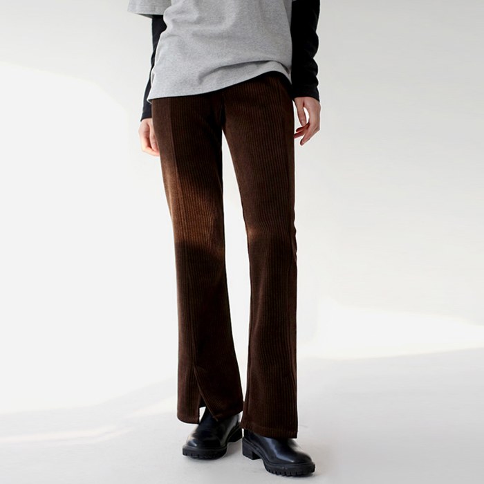 Slit Corduroy Span Pants