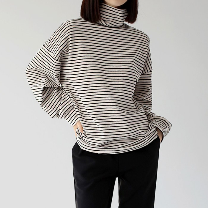 Turtle Stripe Fleece Long Tee