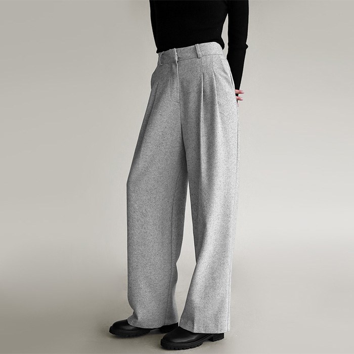 Herringbone wool slacks