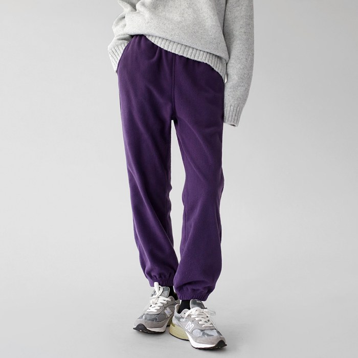 Violet Fleece Jogger Pants