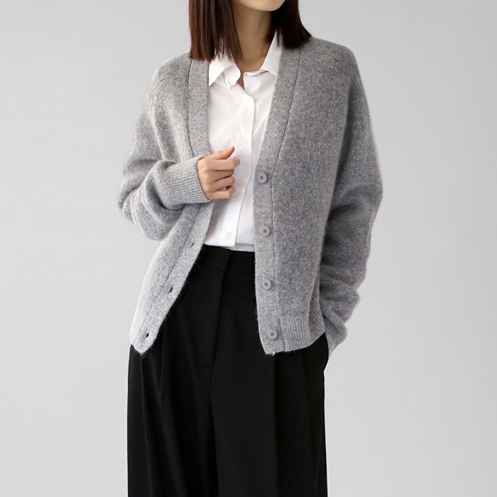 Thick angora cardigan