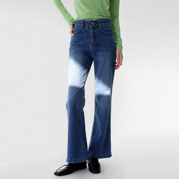 Slim bootcut denim pants