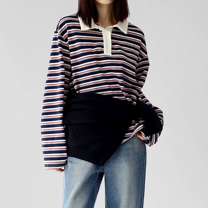 Sandy Collar Stripe Tee